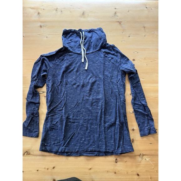 The Unbranded Brand Tops - Women's Size S Blue Heathered Pullover Hoodie Long Sleeve Drawstring Jersey